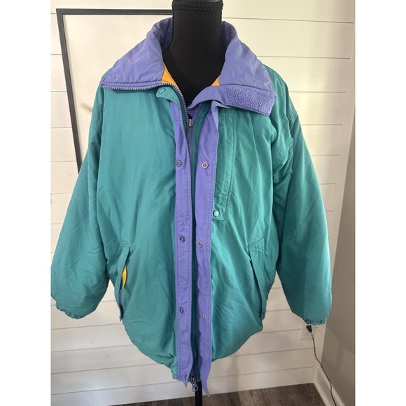 Patagonia Other - Patagonia Vintage 90s Retro XL Ski Coat Jacket Colorblock Gorpcore Teal Purple